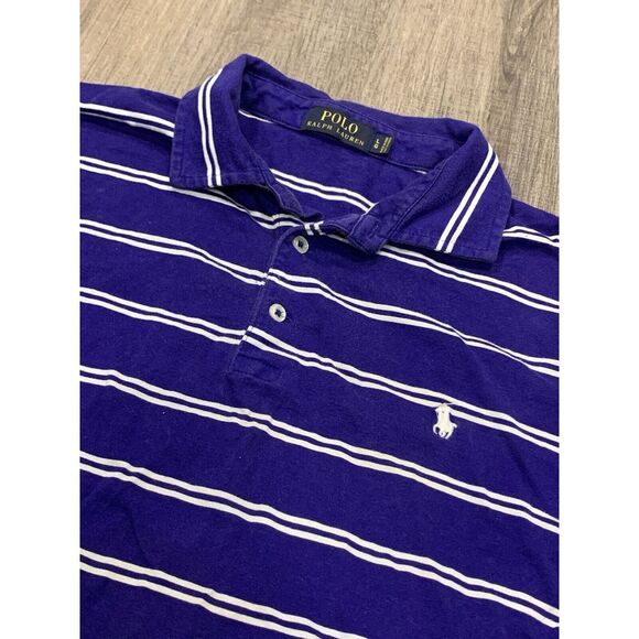 Polo Ralph‎ Lauren Shirt Men's Size Large Striped Light Weight Polo - Picture 1 of 6